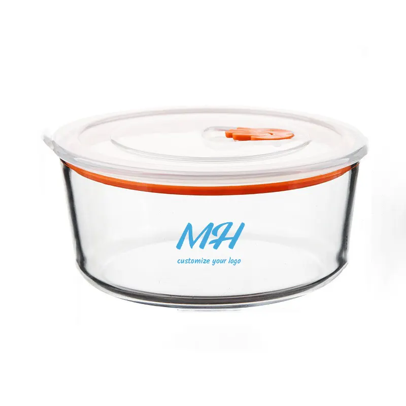 hộp đựng thực phẩm bằng thủy tinh 350ml 900ml 2000ml có nắp - Hộp thiết kế thông gió phong cách bán buôn