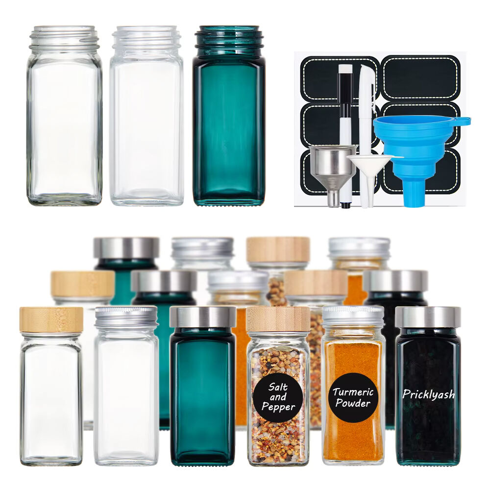 Custom Glass Spice Jars with Labels