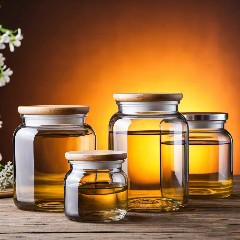 Elevating Kitchen Organization with Glass and Bamboo Spice Jars