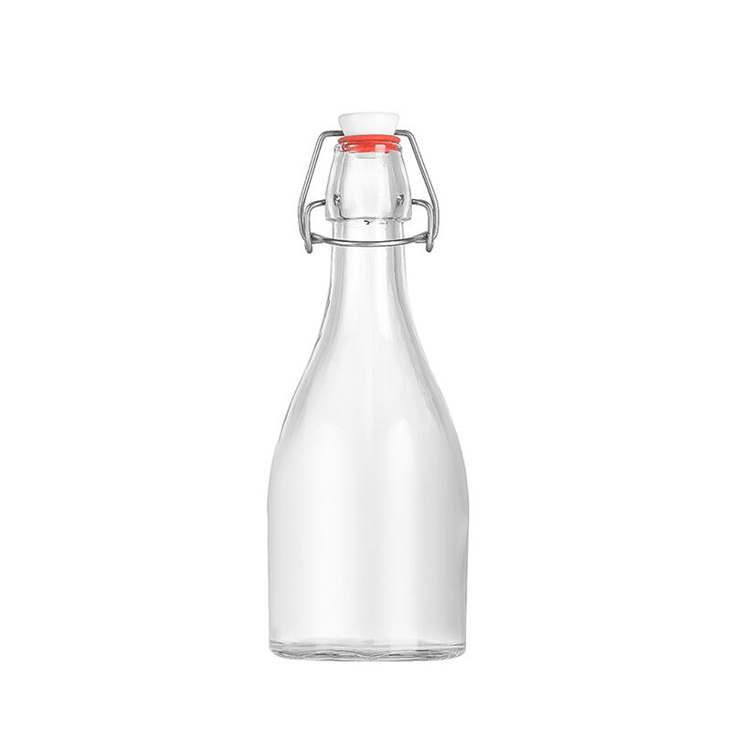 Sealable Glass Bottles - Fat Shape 16 oz Flip Top Bottles