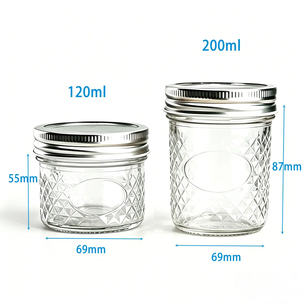 Frascos de vidrio Mason con tapas – Frascos mini de boca ancha
