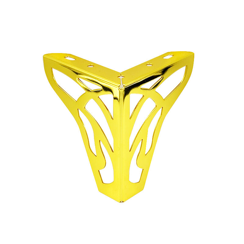 Wejoy Wholesale 13cm Height Furniture Parts Gold Polished Metal Iron Sofa Legs