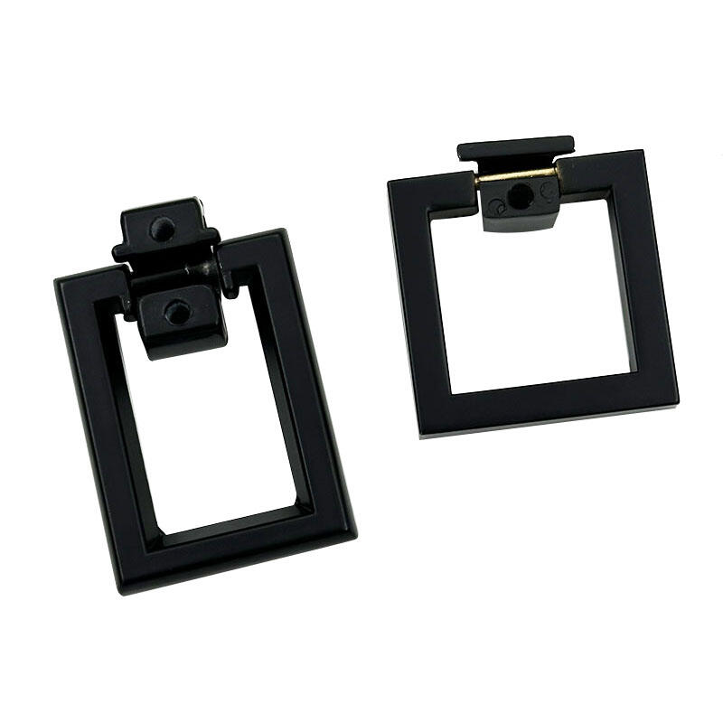 Poignées d'armoire carrées Wejoy, poignées noires géométriques de style cercueil pour tiroirs, quincaillerie noire mat pour cuisine