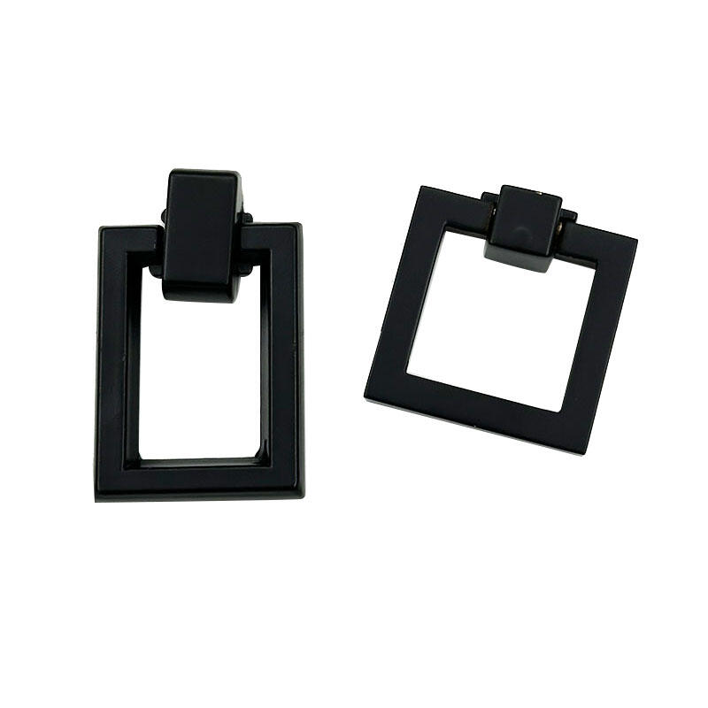 Poignées d'armoire carrées Wejoy, poignées noires géométriques de style cercueil pour tiroirs, quincaillerie noire mat pour cuisine