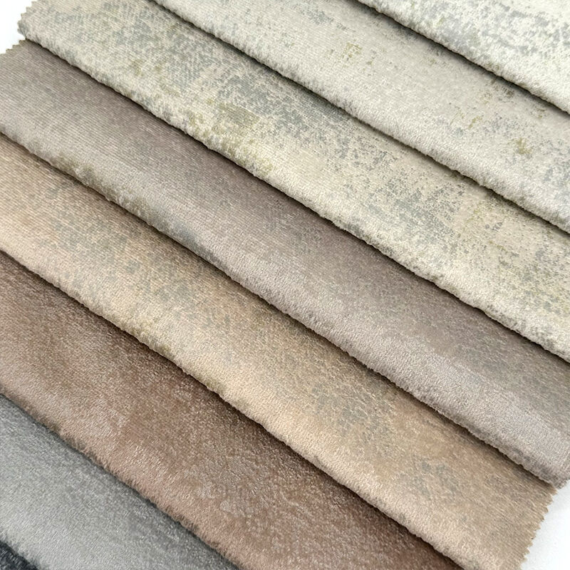 Wejoy Bronze Velvet Fabric Silver Bronzed Polyester Sofa Fabric Home Textile