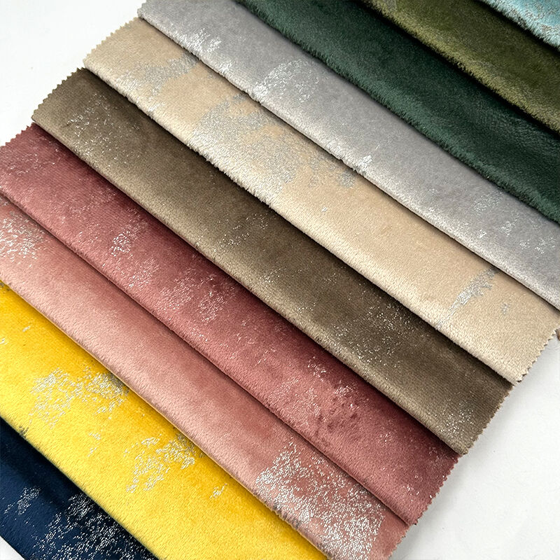 Wejoy Waterproof Printed Velvet Fabric 100% Polyester Knitted Bronzed Holland Velvet Fabric Sofa Furniture Fabric