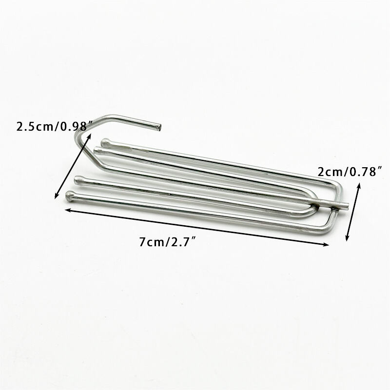 Wejoy Gardinenzubehör: 70 mm lange Metallbeschichtung mit vier Klauen-Haken für Gardinenband (Pinch-Pleat-Gardinen), Dekorationshardware, 4-Zinken-Haken, Großhandel