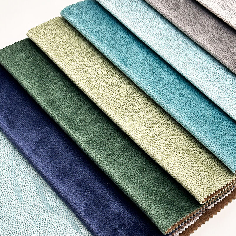 Wejoy New 380gsm Spot Printed Pattern Velvet Fabrics for Couch Chair Upholstery