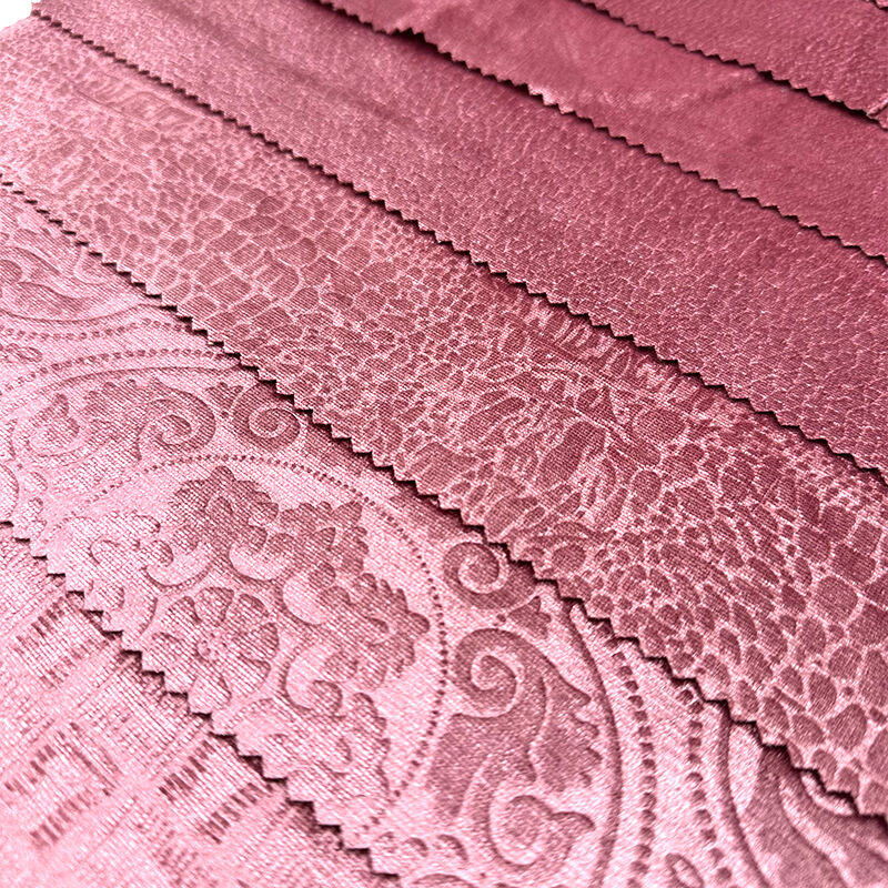 Wejoy Wholesale 270gsm Polyester pink Color Velvet Embossed Fabric for Pillow Cushion