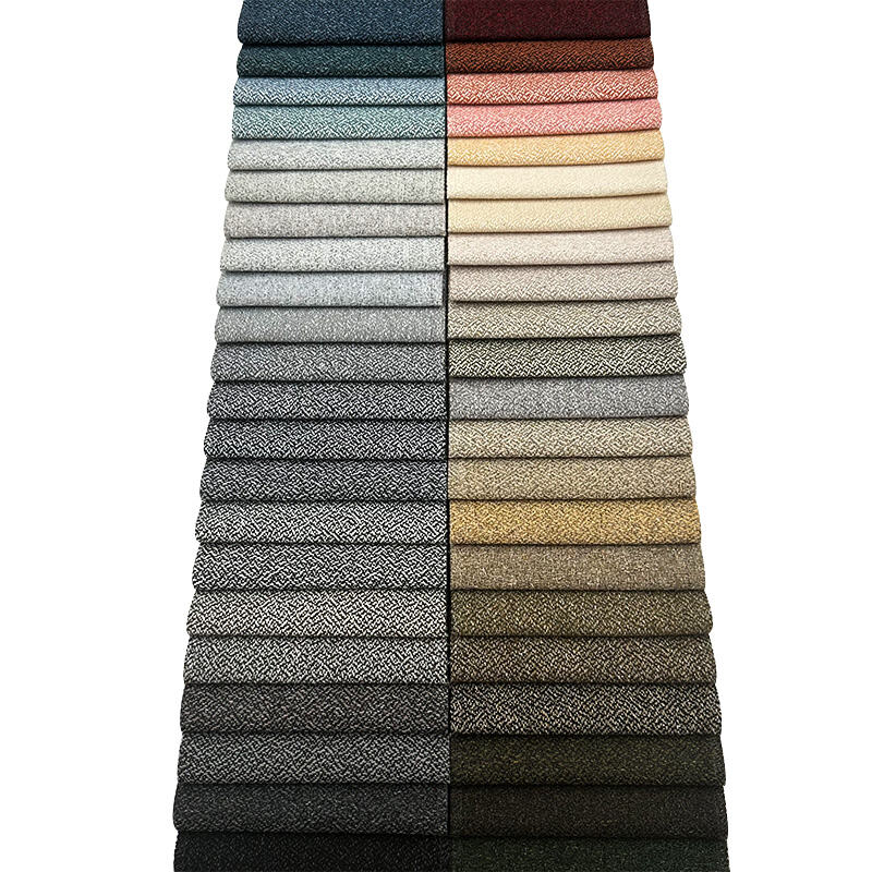 Wejoy Modern 240gsm Faux Linen Fabric Polyester Sofa Fabric for Furniture Chair