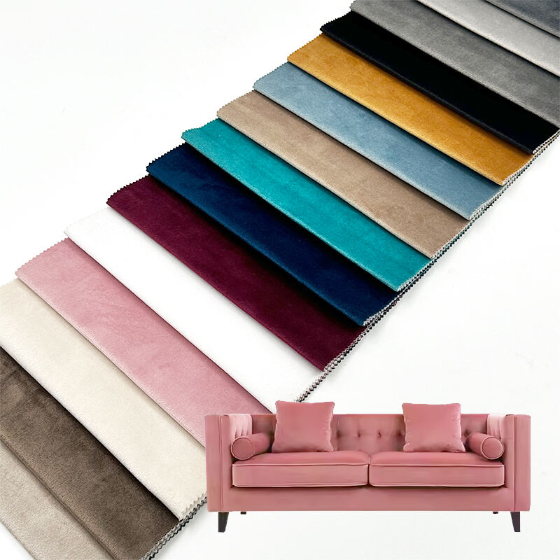 Wejoy Colorful 100% Polyester Velour Fabric Upholstery Velvet Furniture Fabric Velour for Furniture