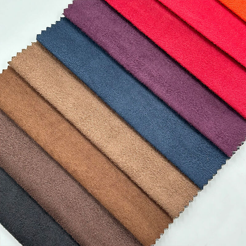 Wejoy Quality 100% Polyester 220gsm Faux Leather Synthetic Suede Fabric