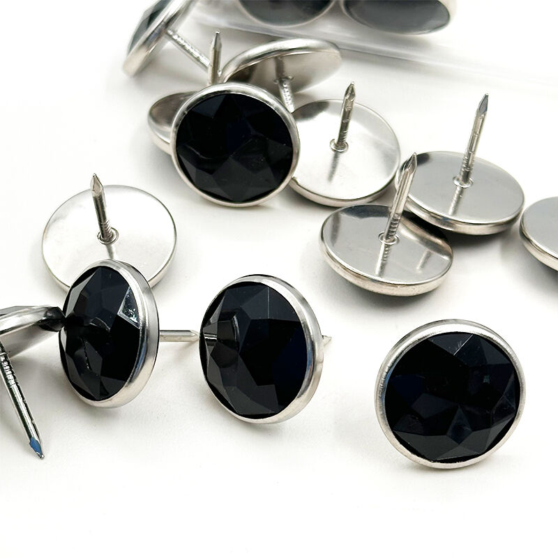 Wejoy Furniture Fittings Hardware Black Rhinestone Sofa Diamond Nail Sofa Decorative Upholstery Nails Tacks