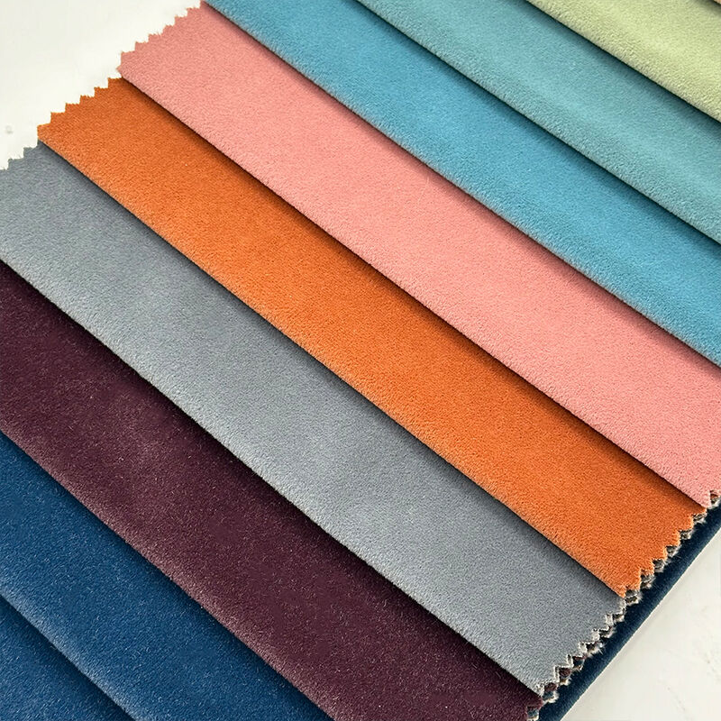 Wejoy Home Textile Upholstery Fabric Soft Velvet 100%Polyester Solid Velvet Fabric for Furniture Sofa