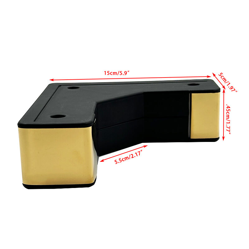 Wejoy Good Price 4.5cm Height Mirror Plate Corner Leg Plastic Leg for Furniture Sofa