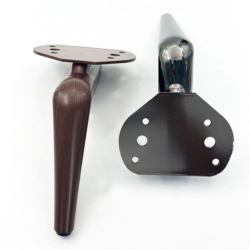 Wejoy Furniture Hardware Accessories 15cm Height Sickle Foot Wood Grain Metal Iron Table Legs