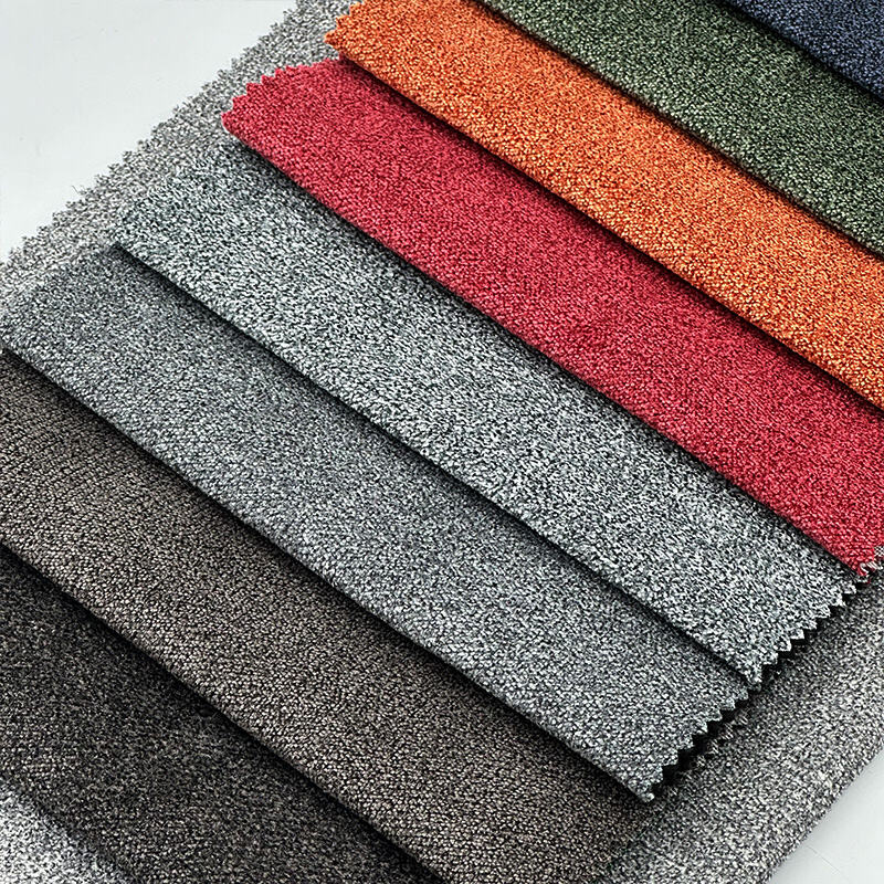 Wejoy Factory 100% Polyester 210gsm Face 80gsm Non Woven Fabric Backing Faux Linen Fabric