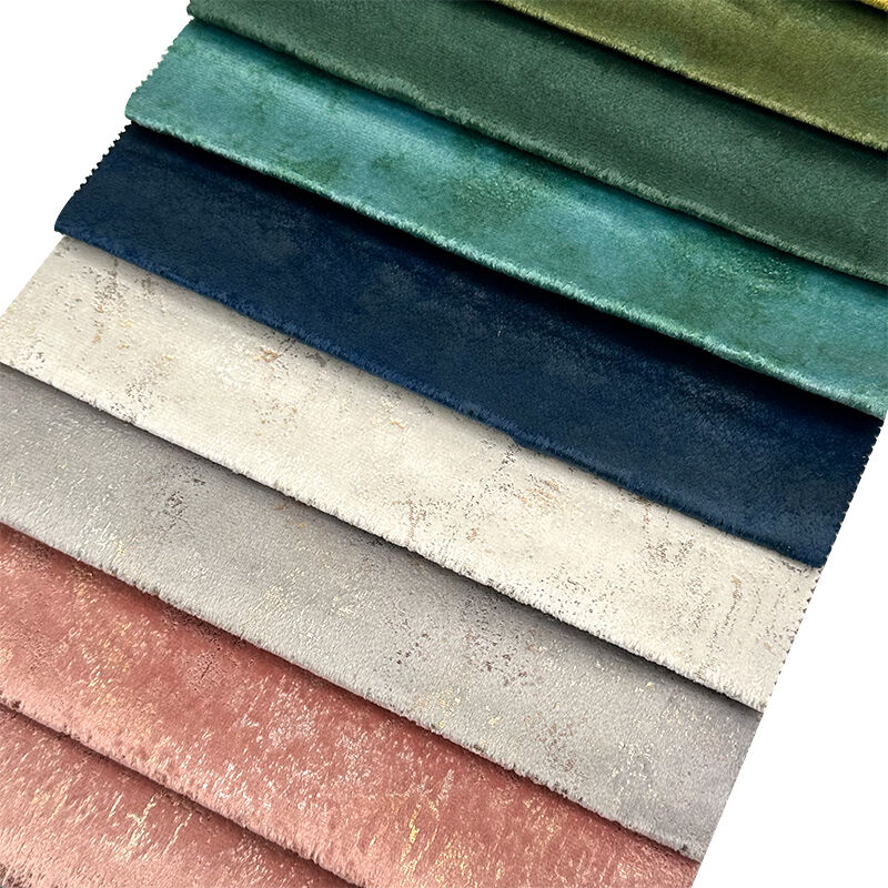 Wejoy Wholesale 320GSM Metallic Printed Holland Velvet Fabric for Home Decor