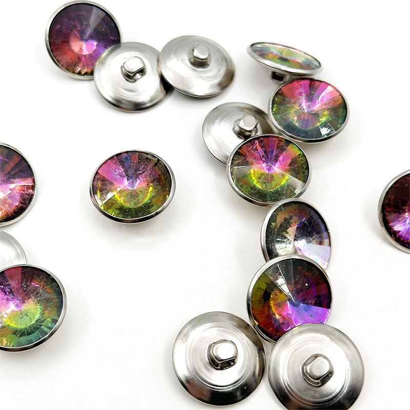 Wejoy-Qualität: Mehrfarbiger Satelliten-Kristallknopf mit 25 mm Durchmesser für Bezugsarbeiten