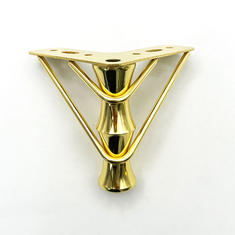 Wejoy Luxury Style Gold Chrome Furniture Sofa Legs Cabinet Bed Legs Furniture Accessories