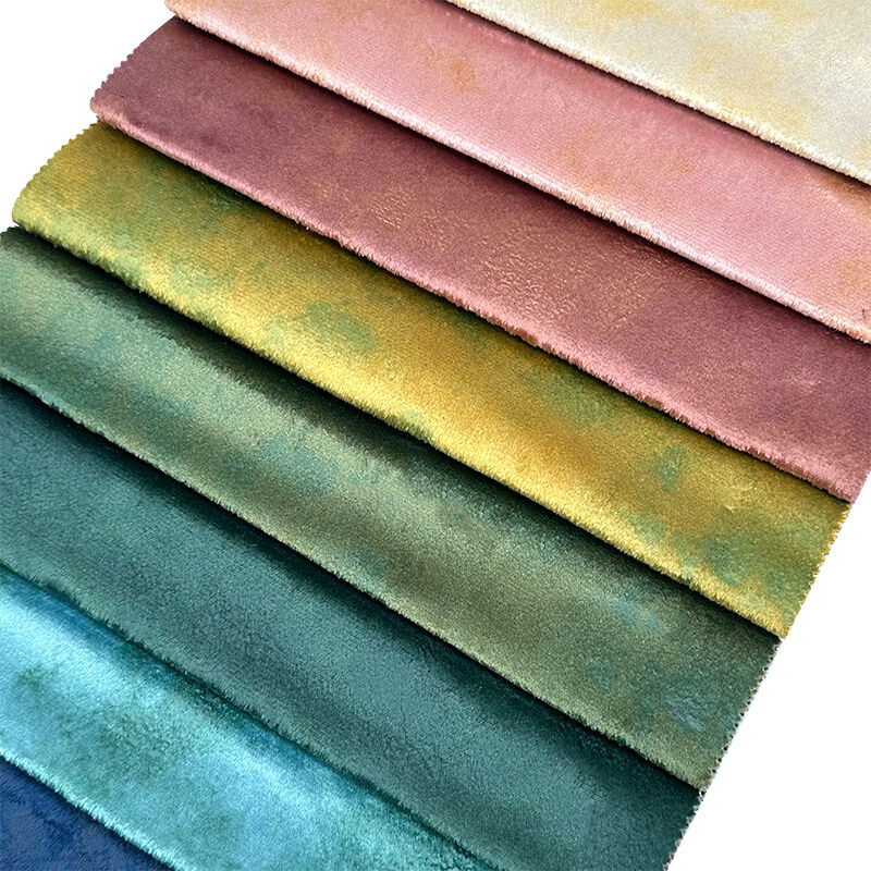 Wejoy Wholesale 320GSM Metallic Printed Holland Velvet Fabric for Home Decor