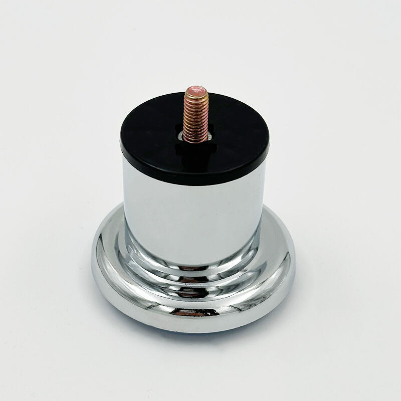 Wejoy Customized Chrome Silver Circular square Metal Table Legs for Table Furniture