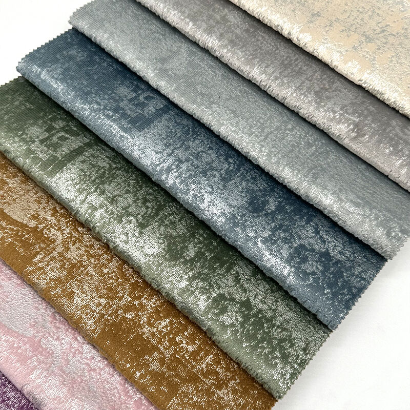 Wejoy 신제품 디자인 패션 100% 폴리에스터 골든 브론즈 소파 장식용 벨벳 원단