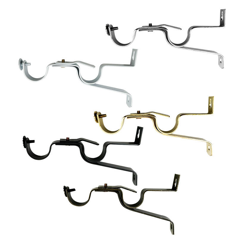 Wejoy Curtain Accessories 2mm Thickness Metal Iron Double Bracket for Curtain Roman Pole