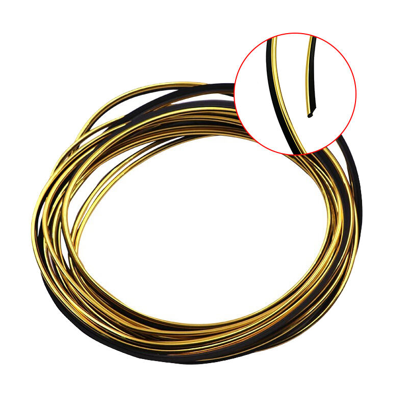 Wejoy Flexible P05 Pvc Strip Embedded Golden Decorative Edge Banding