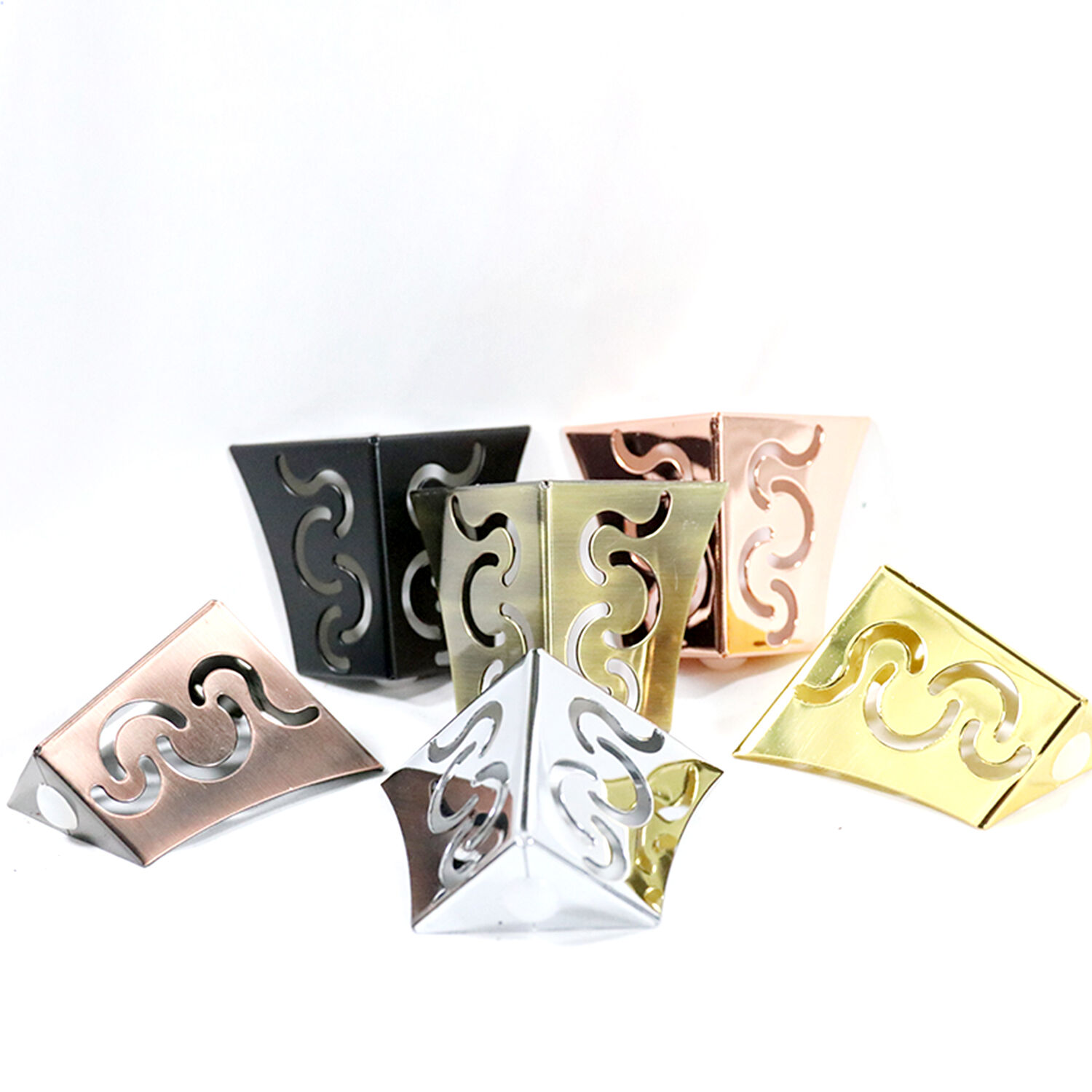 Wejoy Furniture Accessories 8 10cm Carved Flower Pattern Hollow Metal Cabinet Sofa Legs Feet