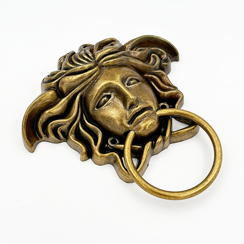 Poignées de meuble Wejoy en bronze avec bague | Poignée de meuble style portrait ancien | Quincaillerie à bague pour porte et tiroir