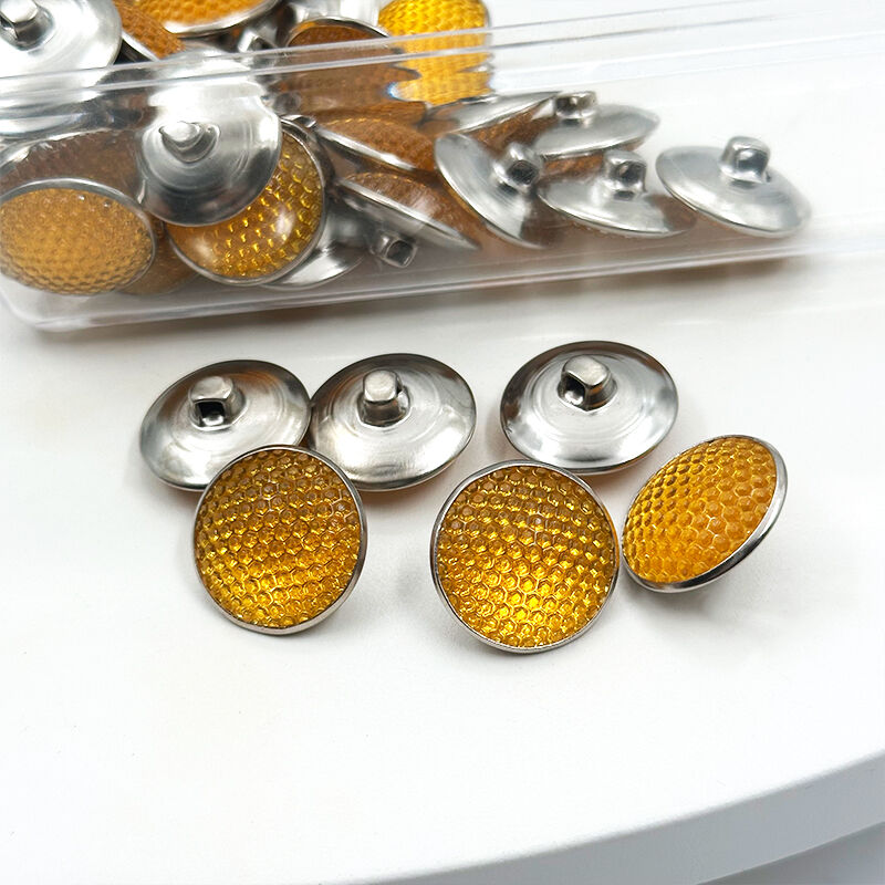 Wejoy 20 mm 25 mm gelbe Babys Breath-Kunststoff-Kristallknöpfe für Möbel-Polsterung