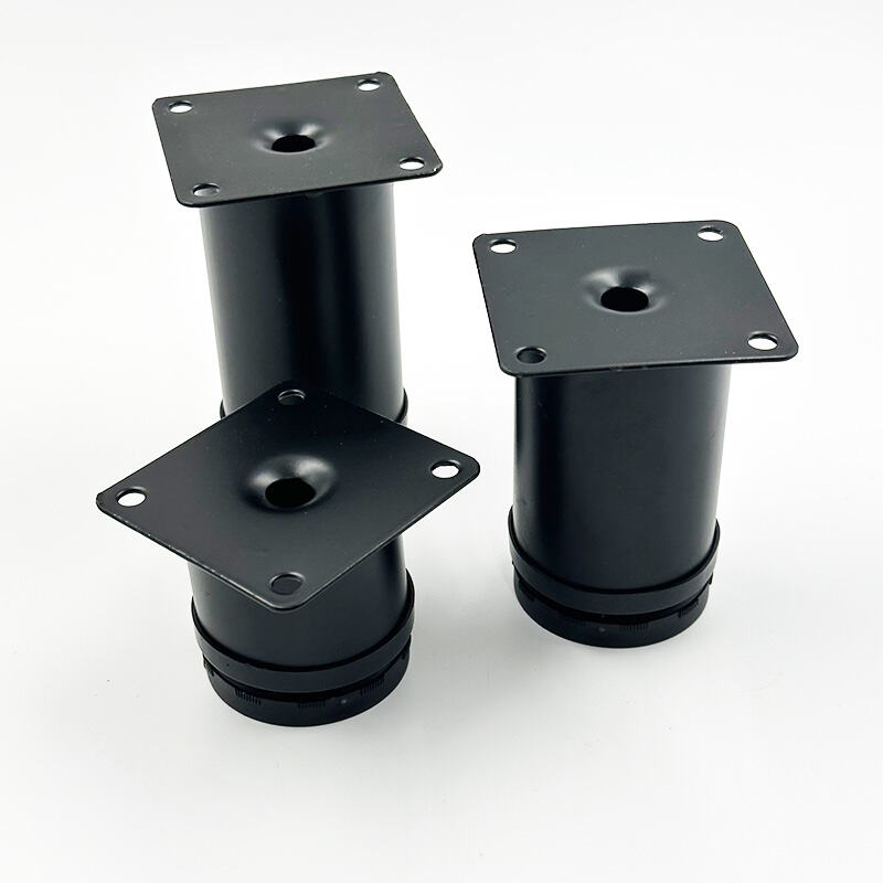 Wejoy Wholesale 50mm to 300mm Black Tube Stainless Steel Adjustable Sofa Cabinet Legs