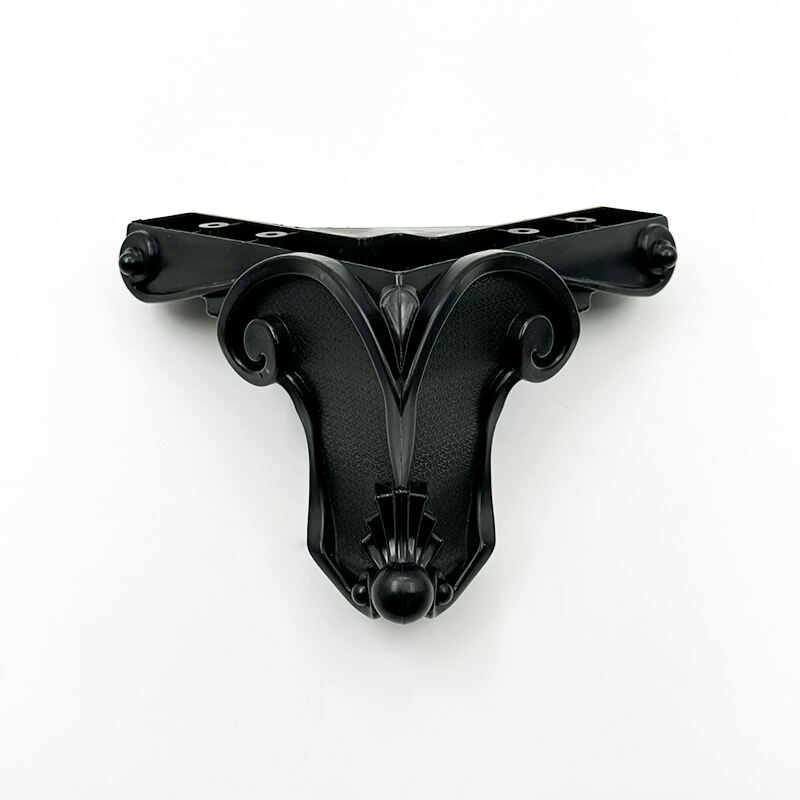 Wejoy Sofa Accessories Retro 12cm Height Black Plastic Sofa Legs