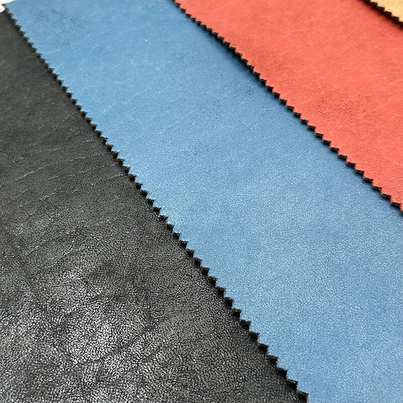 Wejoy Wholesale 250gsm Polyester Pu Leather Fabric for Furniture Upholstery