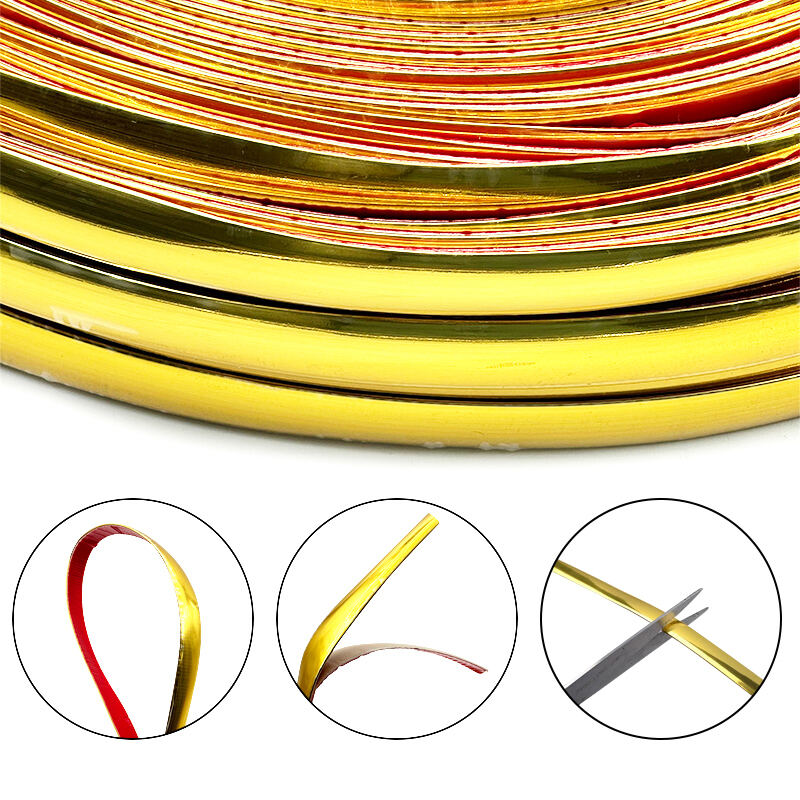 Wejoy Golden Decorative Edge Banding Decorative Glue Strip Pvc Ddge Banding for Furniture Sofa