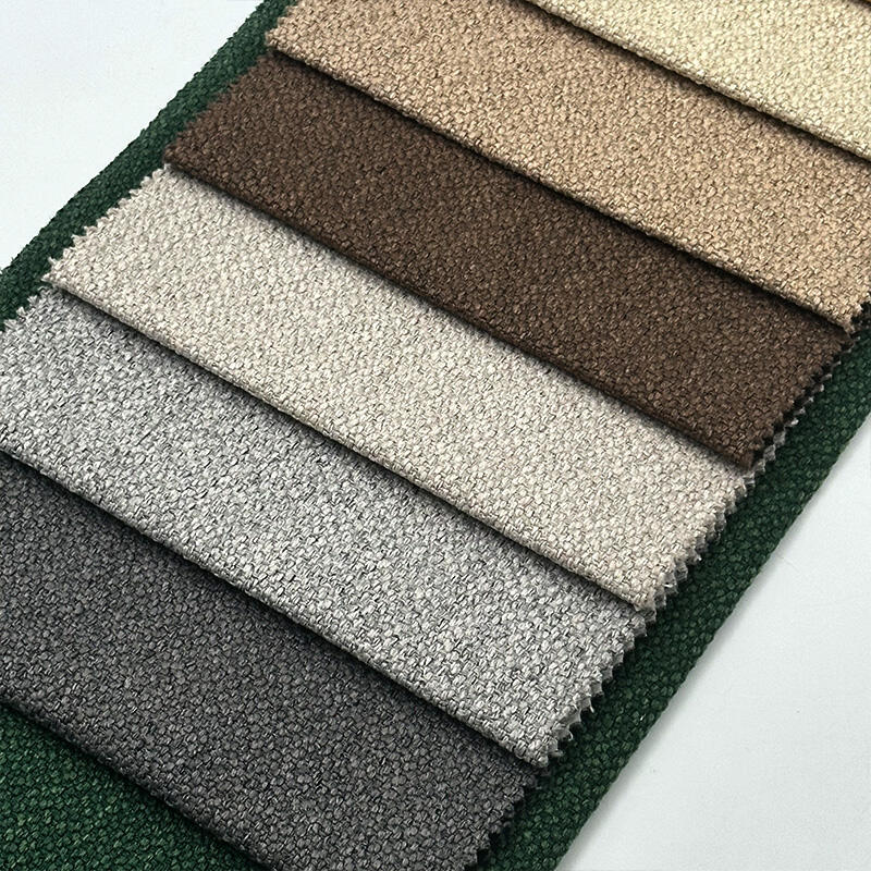 Wejoy Wholesale New 380gsm Polyester Faux Linen Fabric for Sofa Seat Upholstery