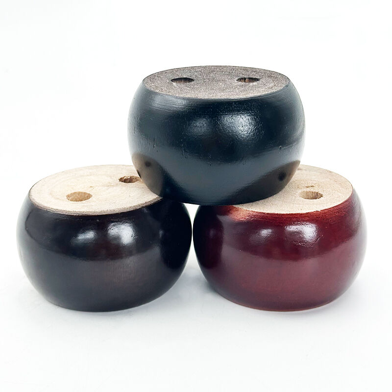 Wejoy Customized Three Color Choices 4.5cm Height Round Wooden Legs for Table Cabinet
