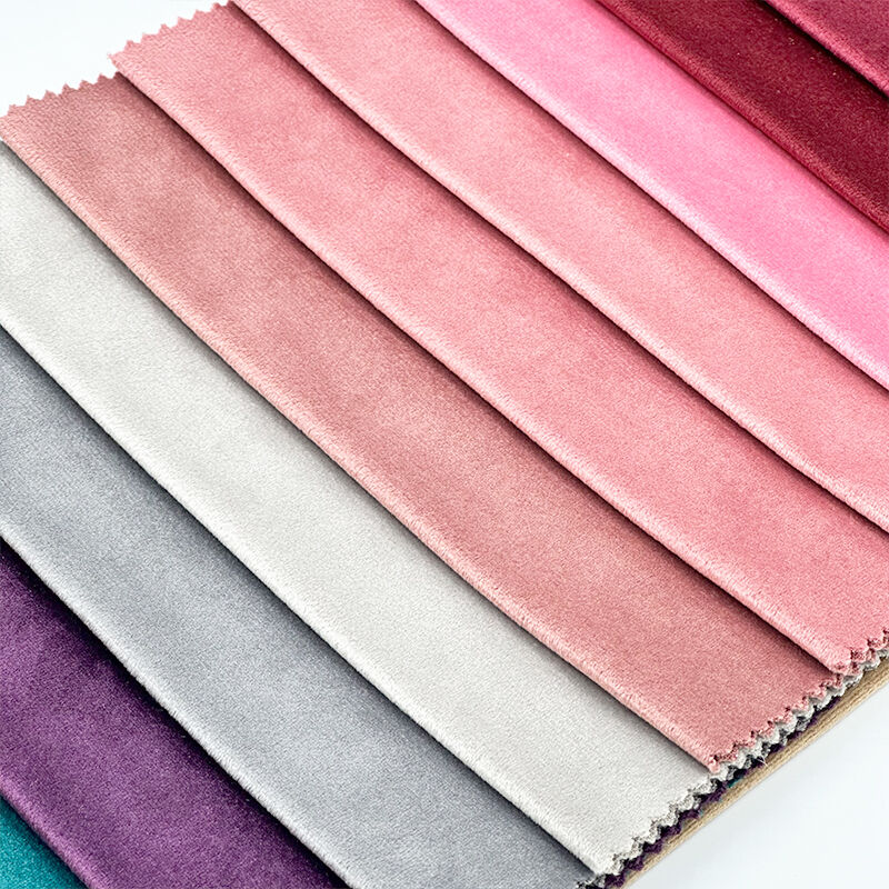 Wejoy Lightweight 230gsm pink Series Velvet Fabrics for Furniture Upholstery