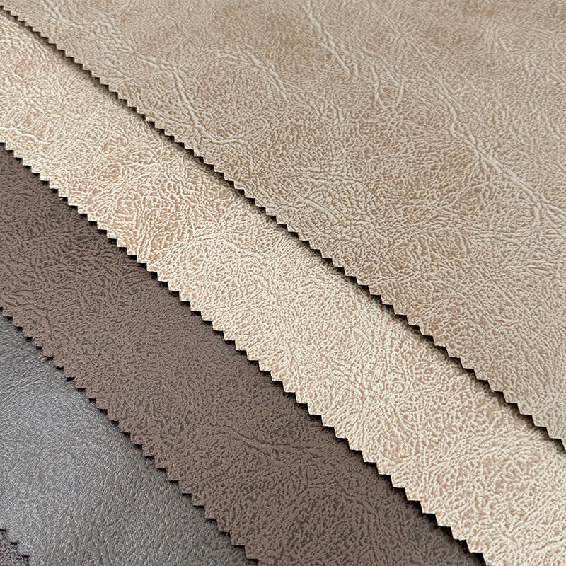 Wejoy Wholesale 250gsm Polyester Pu Leather Fabric for Sofa Upholstery