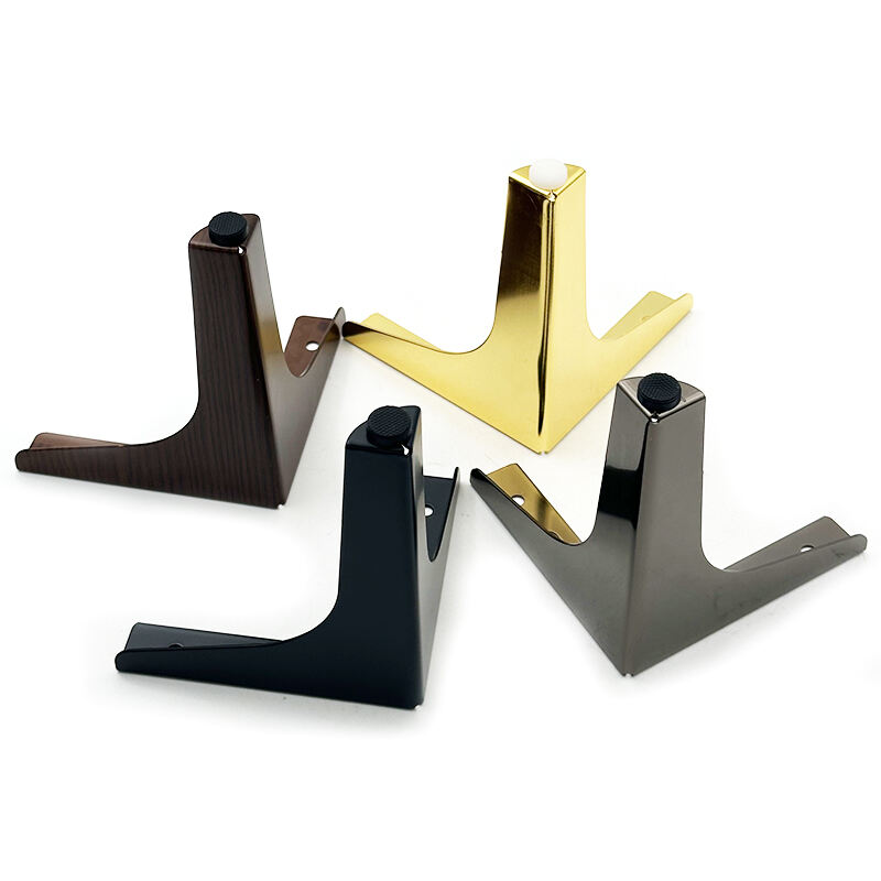 Wejoy Furniture Parts 13cm Height Black Golden Iron Metal Furniture Legs