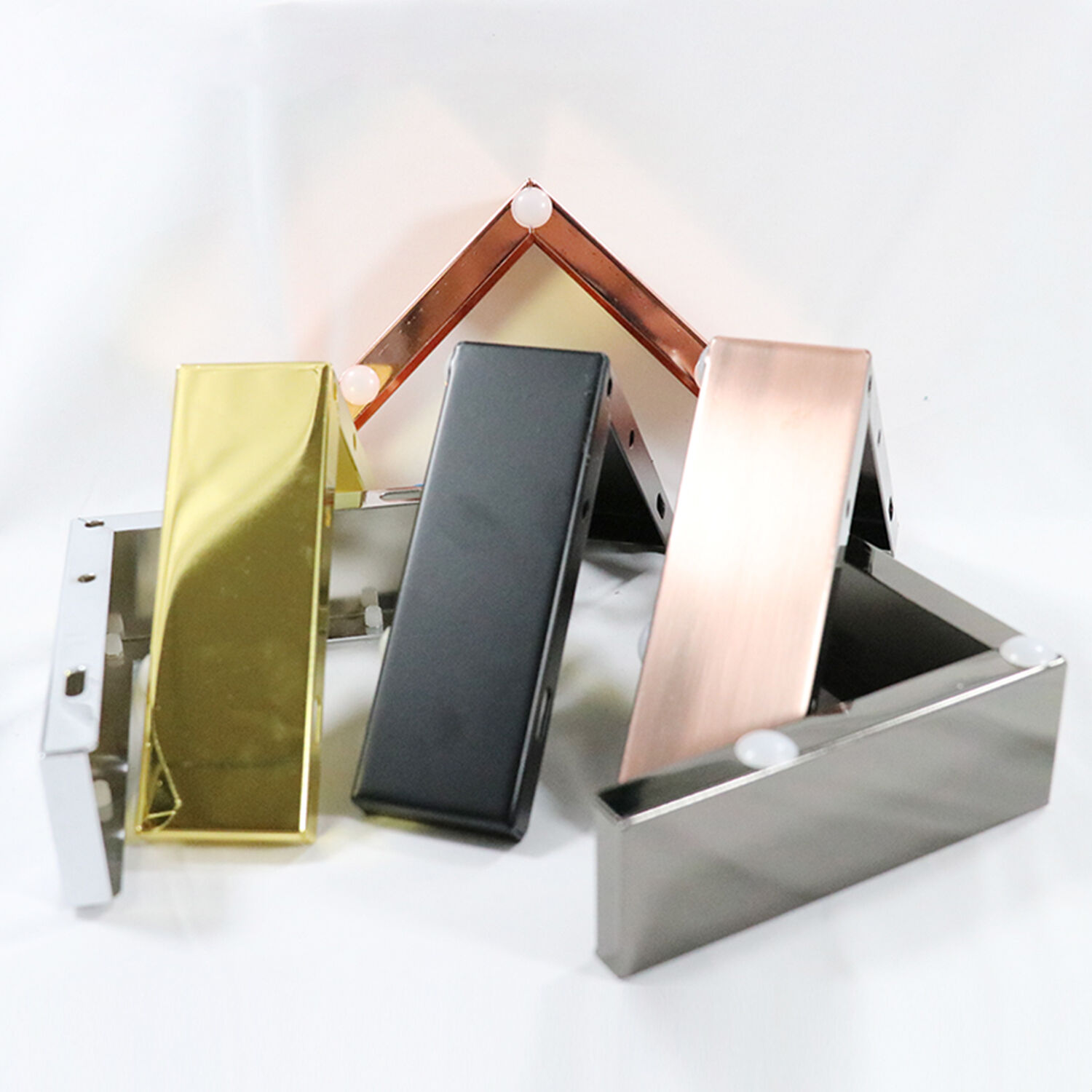 Wejoy Corner Furniture Legs Chrome Antique Metal Decorative l Shape Sofa Leg for Bed and Sofas