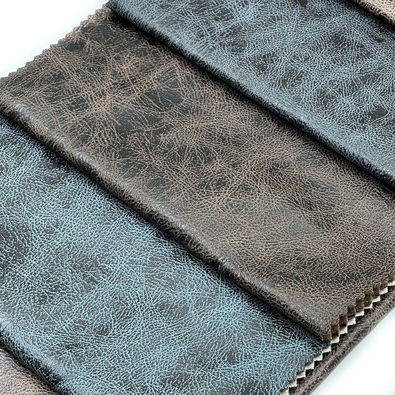 Wejoy Wholesale 300gsm Polyester Pu Leather Fabric for Sofa Upholstery