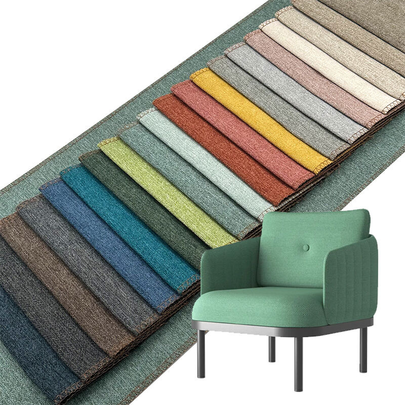 Wejoy Home Deco Textile 100% Polyester 260gsm Linen Look Fabric Washable Linen Upholstery Fabric