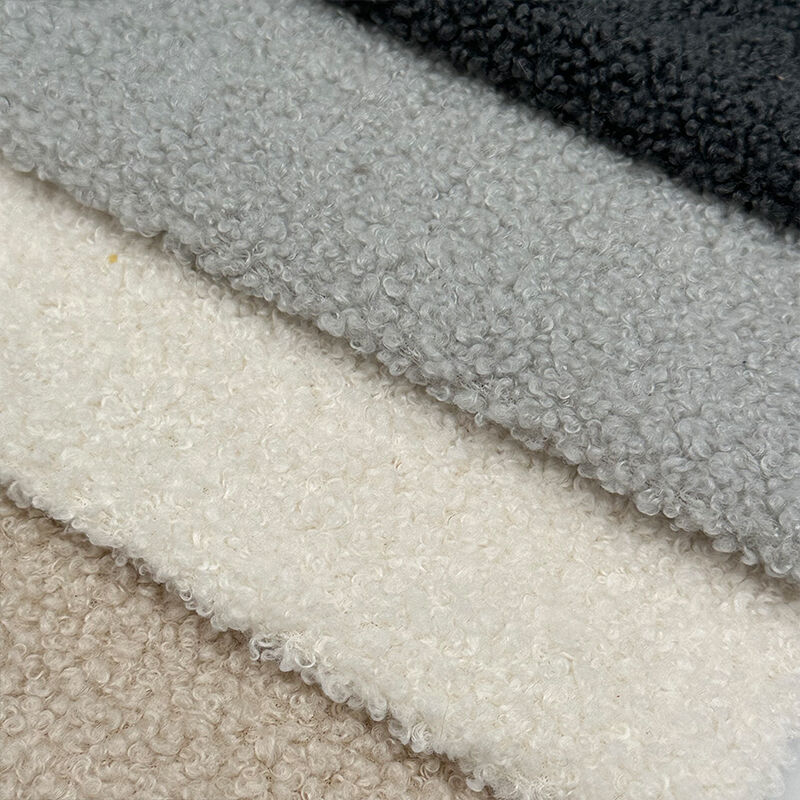 Wejoy Ins Style Modern 320gsm Boucle Fabric Teddy Velvet Fabric for Sofa Couch