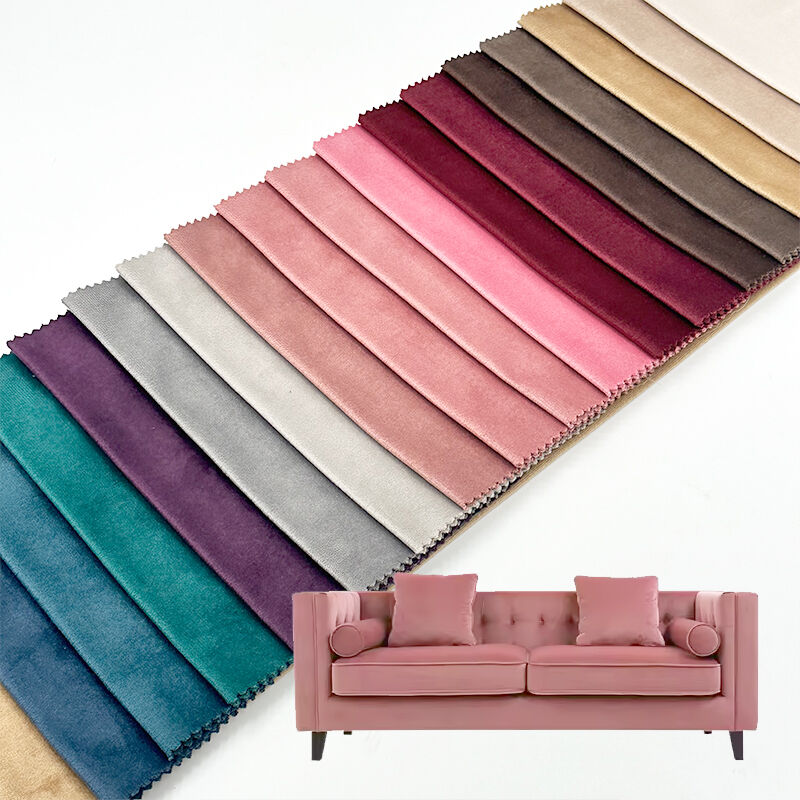 Wejoy Lightweight 230gsm pink Series Velvet Fabrics for Furniture Upholstery