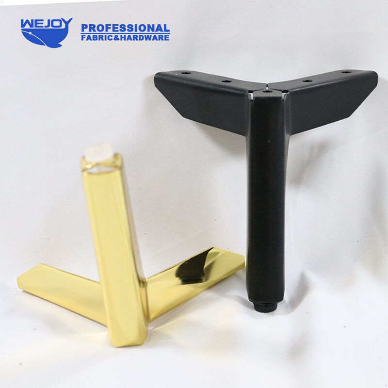 Wejoy High Quality Luxury Chrome & Gold Metal Triangle Sofa Legs Sofa Accessories Furniture Hardware