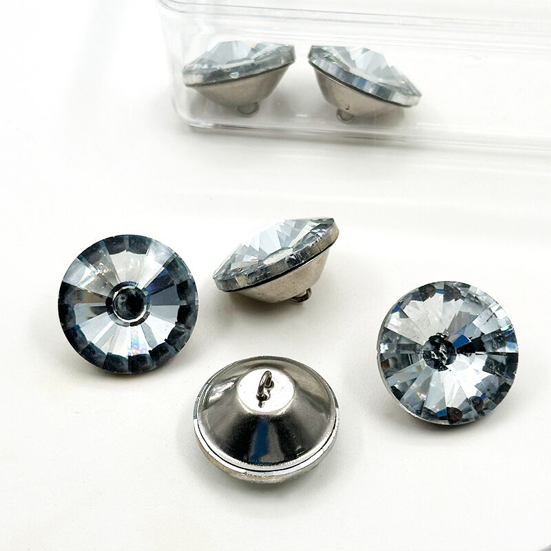 Wejoy Sofa-Zubehör: 32-mm-Sonnenblumen-Diamant-Kristall-Dekorationsknopf mit Schnalle