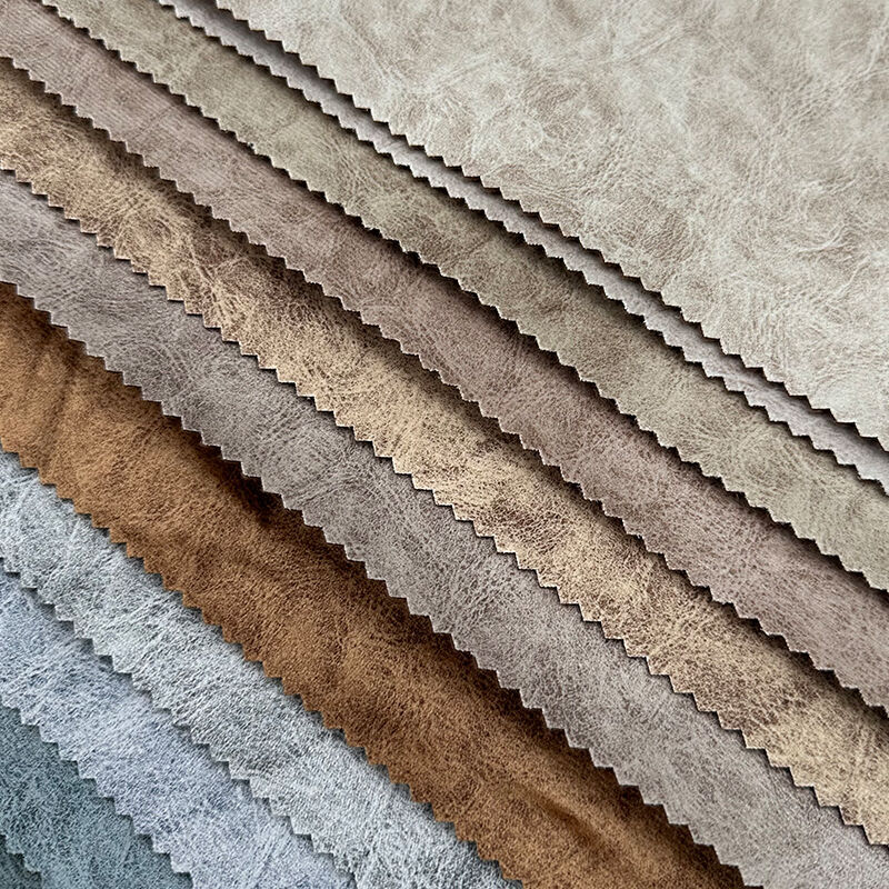 Wejoy New 320gsm Polyester Printed PU PVC Leather Fabric for Hometextile