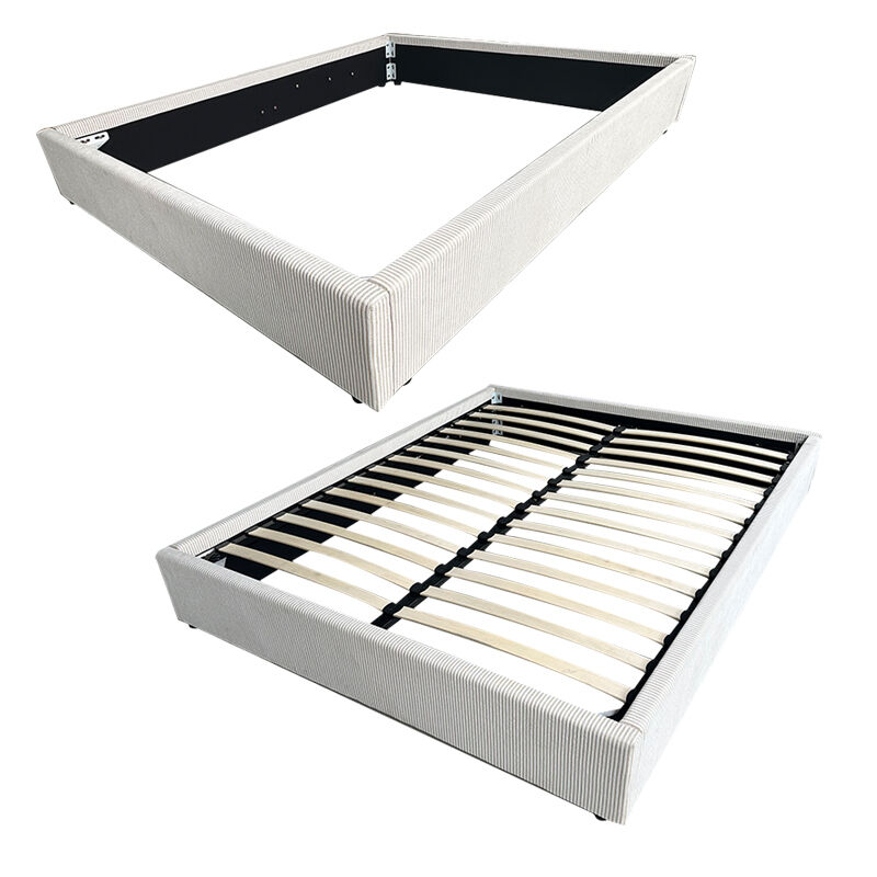 إطار سرير ملكي عالي الجودة ومريح وأنيق وعصري من البلاستيك والقماش من علامة وي جوي للأثاث المنزلي